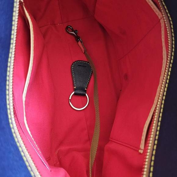 Dooney & Bourke Navy and Tan Women's Tote Bag - Picture 4 of 6